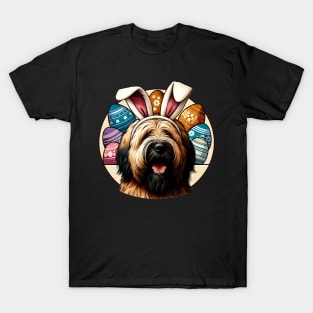 Briard in Bunny Ears Celebrates Easter with Joy T-Shirt